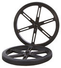 595662 Actobotics 90mm Diameter X 3mm Bore Black Plastic Robot Wheels Pair