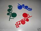 92657 Unknown Lot Of Gear Set Plastic Mechanical Gears Blue Green