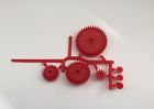 92657red Unknwn Gear Set With Bushings Plastic Mechanical Gears Red New