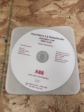 3hac8531-3.66 Abb Robotware 5 And Robotstudio Software Version 5.12.02 Disc Only