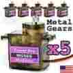 Mg90s Towerpro 5 X Hobby Servo Kits With Metal Gears