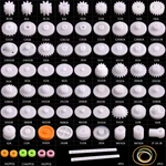 Plastic Gear Set, 75PCS Single Double Reduction Worm For Diy Car Robot. Fixed Price $48.09.