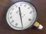 Usg 158253 0-100 Psi Gauge 4-1/2" Dial 1/4" Anpt Lm New Surplus 1X730. Fixed Price $34.97.