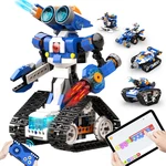 Stem Robot Toy 6-IN-1 Building Kit For Boys Age 8-12, App Remote Control. Fixed Price $94.05.