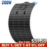 200W Flexible Mono Solar Panel 12V Power Portable Camping Home Rv Battery Charge. Fixed Price $59.99.