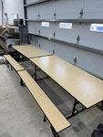Palmer Hamilton 12 Fold Out Cafeteria Break Room Table. Fixed Price $999.00.