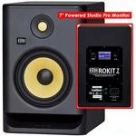 Krk Rokit Professional Bi-amp 7" Powered Studio Monitor, Black (RP7G4). Fixed Price $189.00.