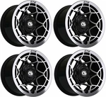 Gtw Nexus 12 Inch Silver/black Aluminum Golf Cart Wheel 3:4 Offset. Fixed Price $394.95.