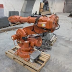 Abb Irb 6640 3.2M Industrial Robot, IRC5 Controller, Teach Pendant, And Cables. Fixed Price $18000.00.