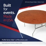 Profile Series 60" Round Plywood Table From Palmer Snyder. Fixed Price $855.00.