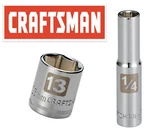 Craftsman Easy Read Socket 1/4" Drive Shallow Or Deep Metric Inch Choose Size. Fixed Price $10.95.