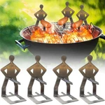 Bbq Stainless Steel Rack Roster Funny Guys Hot Dog Sausage Stand Holder Grill. Fixed Price $9.99.