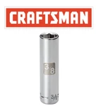 Ez Read Craftsman 1/4" Drive Deep Sockets- 6 Point. Fixed Price $12.95.