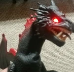 Dragon-i Mighty Megasaur Black Dragon-battery Op-walking/sound/lights-working. Fixed Price $25.70.