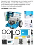 Open Box Makeblock Mbot Wireless Educational Robot Coding Kit Stem Learning. Fixed Price $50.00.