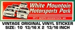 White Mountain Motorsports Park - Vintage Original Vinyl Decal Sticker Nascar. Fixed Price $10.17.