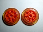 Actobotics - 4.90 Inch Orange Wheels (20 Mm Bore) Qty Pair (hard Find). Fixed Price $15.00.