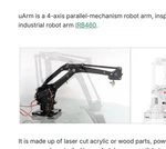 Ufactory Uarm Acrylic Robot Kit With Suction Grip. Unassembled.. Fixed Price $199.00.