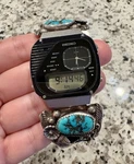 1980S H-239 Authentic Seiko Navajo Robot Face Adjustable Watch. Fixed Price $300.00.