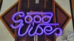 Transparent Electric Purple Led Good Vibes Wall Decor On/off Usb Mood Light Sign. Fixed Price $15.00.