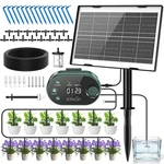 Solar Drip Irrigation System Kit, Auto Watering For 15 Pots, 3W Powere. Fixed Price $77.99.