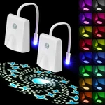 Toilet Night Lights, 2PCS Motion Sensor With Star Projector, Usb Rechargeable. Fixed Price $19.06.