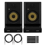 Krk Rokit RP7 G5 7" Studio Monitors 2-PACK With Cables & Isolator Pads. Fixed Price $478.40.