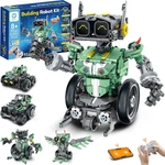 Robot Car Building Kit With Remote Control For Boys Ages 8-14, Stem Coding. Fixed Price $94.05.