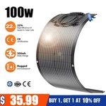 12V 100W Portable Flexible Solar Panel For Camping/rv/home/car Battery/rooftop. Fixed Price $39.99.